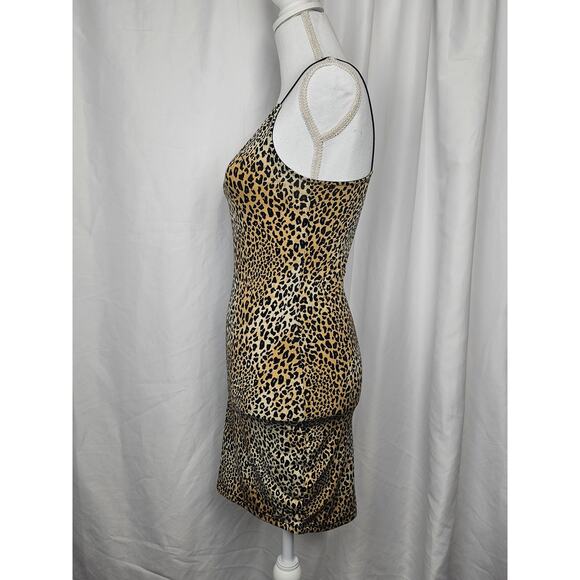 H & M  Divided Leopard Print Dress/ Camisole Stretch Dress - Size 2 - Picture 3 of 8
